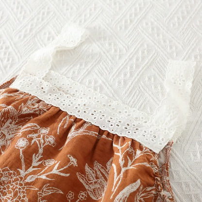 3-teiliger Pyjama-Satz aus reiner Baumwolle mit Blumenmuster - image 7