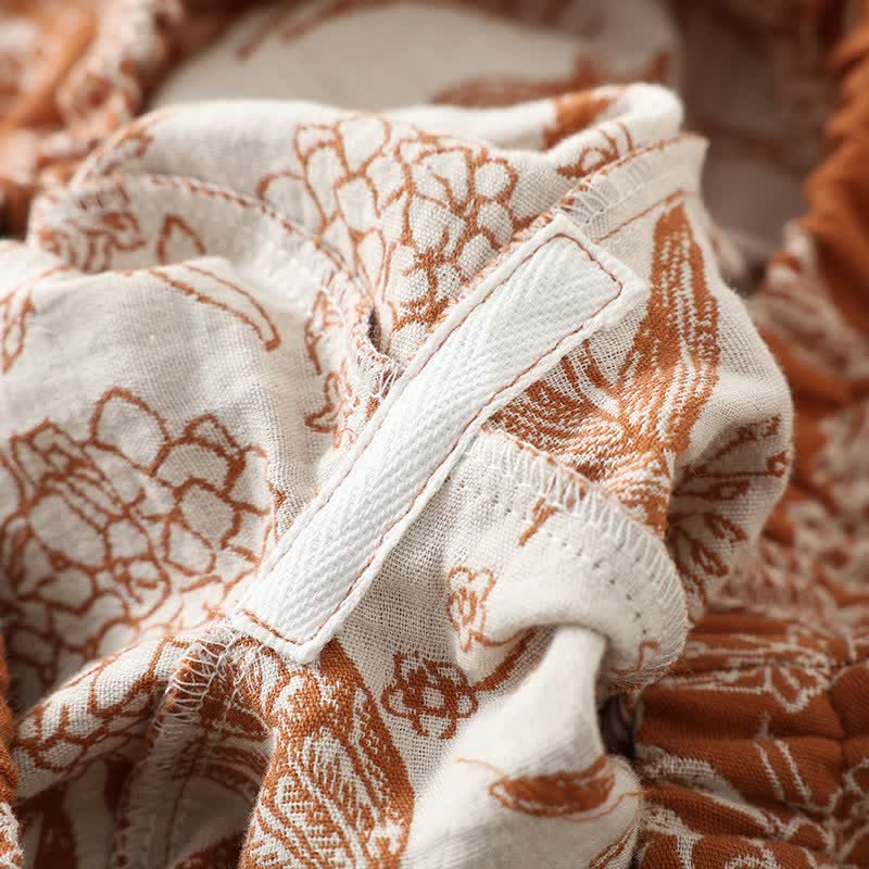 3-teiliger Pyjama-Satz aus reiner Baumwolle mit Blumenmuster - image 11