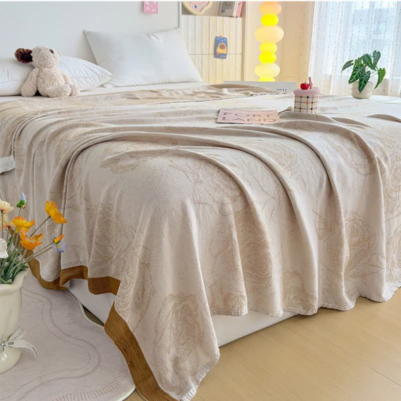 Romantische Sommerdecke aus Bambusfasern mit Rosenmuster - image 2