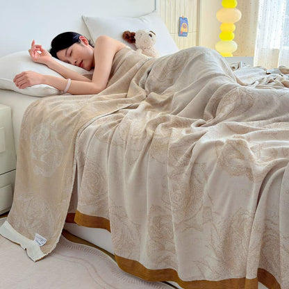 Romantische Sommerdecke aus Bambusfasern mit Rosenmuster - 200cm x 230cm - image 4