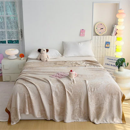 Romantische Sommerdecke aus Bambusfasern mit Rosenmuster - image 1