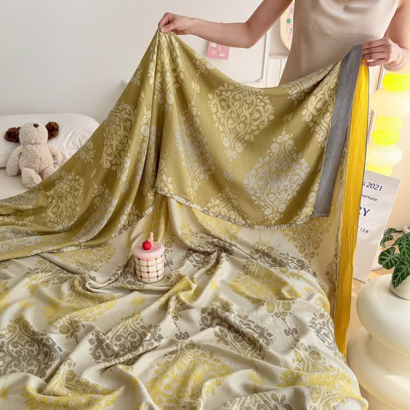 Sommerdecke aus Bambusfaser mit Vintage-Muster - image 5