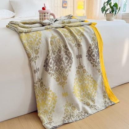 Sommerdecke aus Bambusfaser mit Vintage-Muster - 200cm x 230cm - image 0