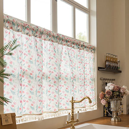 Landhaus-Kirschbaum-Fenstervorhang für kleine Fenster - image 2