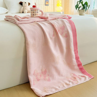 Künstlerische Schmetterlings-Sommerdecke aus Bambusfasern - 200cm x 230cm - image 0