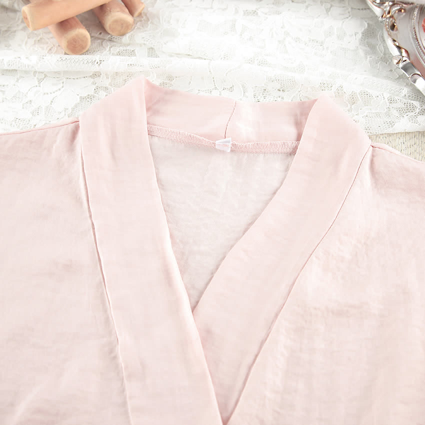 Kimono-Set in einfarbigem Rosa - image 5
