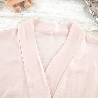 Kimono-Set in einfarbigem Rosa - image 5