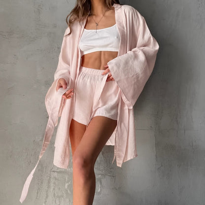 Kimono-Set in einfarbigem Rosa - image 1