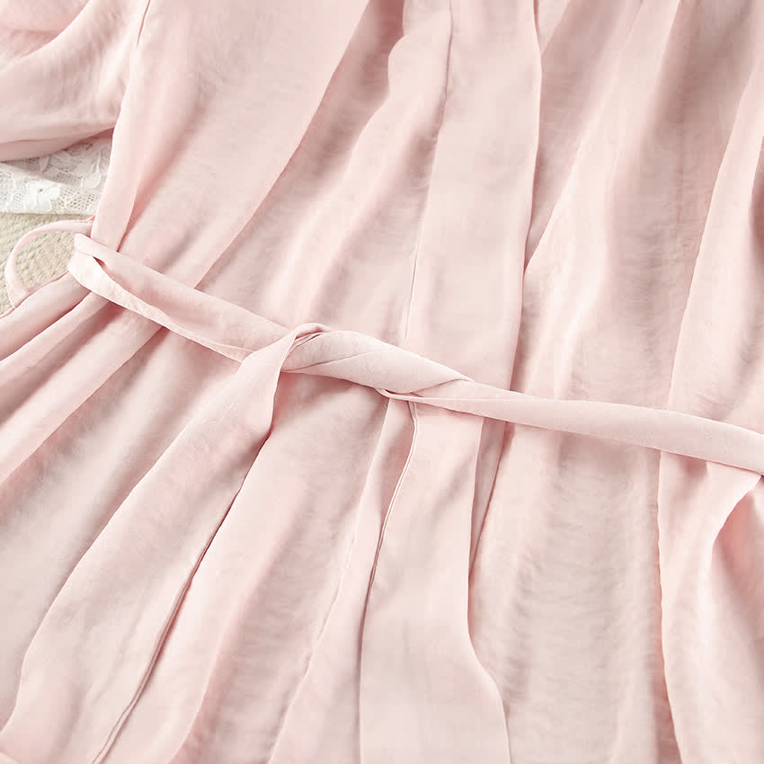Kimono-Set in einfarbigem Rosa - image 6
