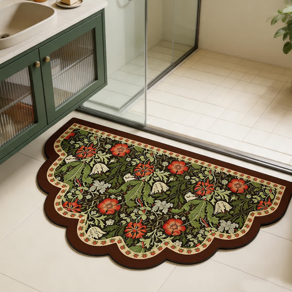 Klassische Mahagoni-Blumen-Diatomeen-Schlammmatte - image 1