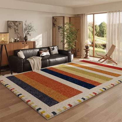 Mehrfarbiger, regenbogenfarbener Teppich mit Streifenmuster - 200cm×300cm - image 0
