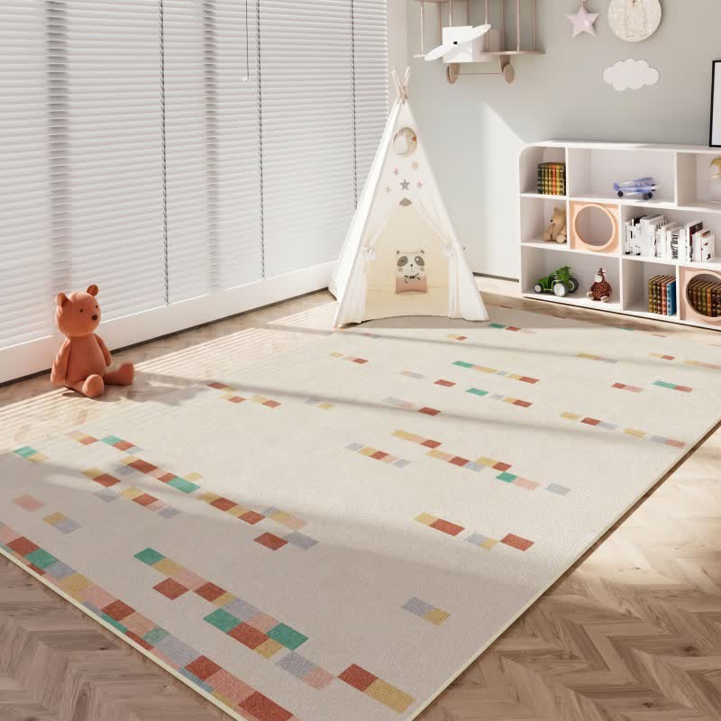 Pastellfarbener geometrischer Kinderteppich - image 3