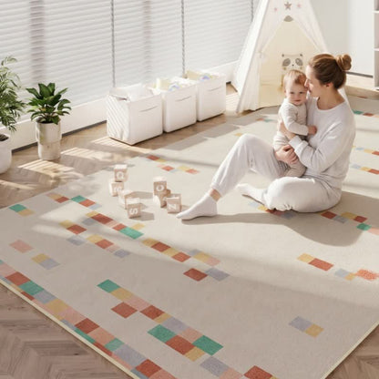 Pastellfarbener geometrischer Kinderteppich - image 1