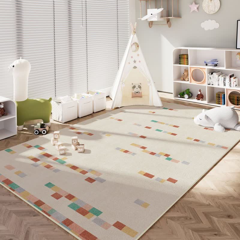 Pastellfarbener geometrischer Kinderteppich - 200cm×350cm - image 0