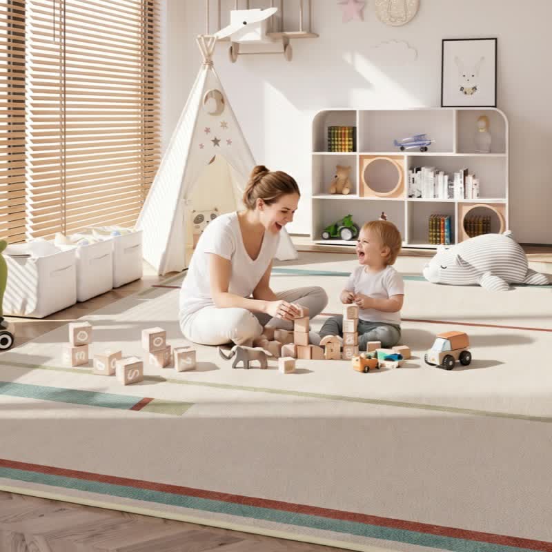 Minimalistischer linearer Kinderteppich - image 2