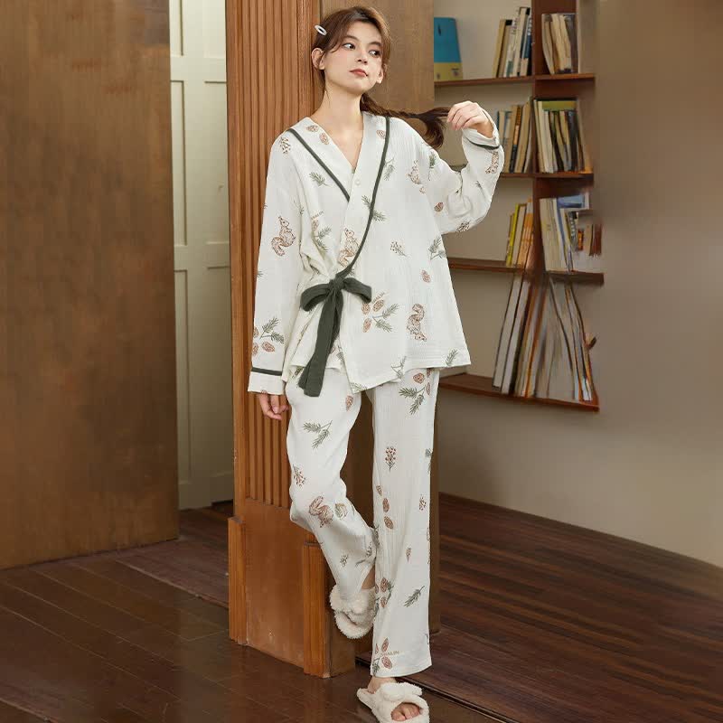 Loungewear-Set mit Waldhörnchen- und Eichelmotiv - image 5