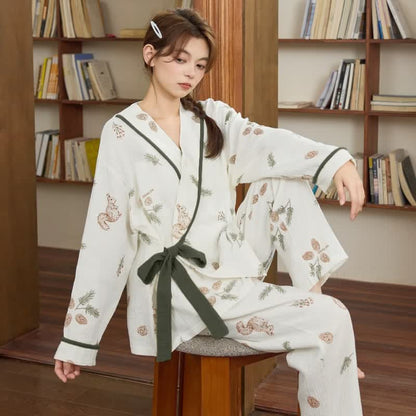 Loungewear-Set mit Waldhörnchen- und Eichelmotiv - Beige - XXL - image 0