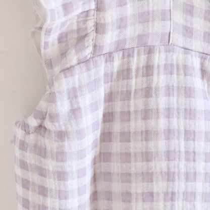 Pyjama-Set aus Baumwolle mit Rüschenärmeln und Vichy-Karo - image 11