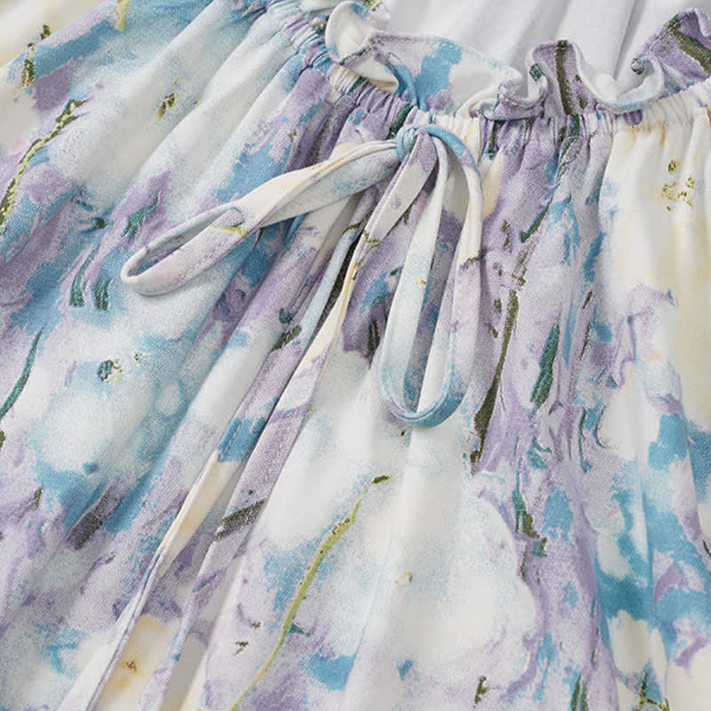 Pyjama-Set aus Baumwolle mit Aquarellblumenmuster - image 8