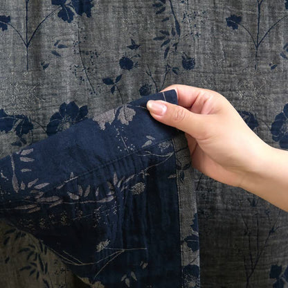 Kimono-Bademantel aus Bio-Baumwolle mit Gartenblumenmuster - image 29