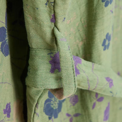 Kimono-Bademantel aus Bio-Baumwolle mit Gartenblumenmuster - image 22