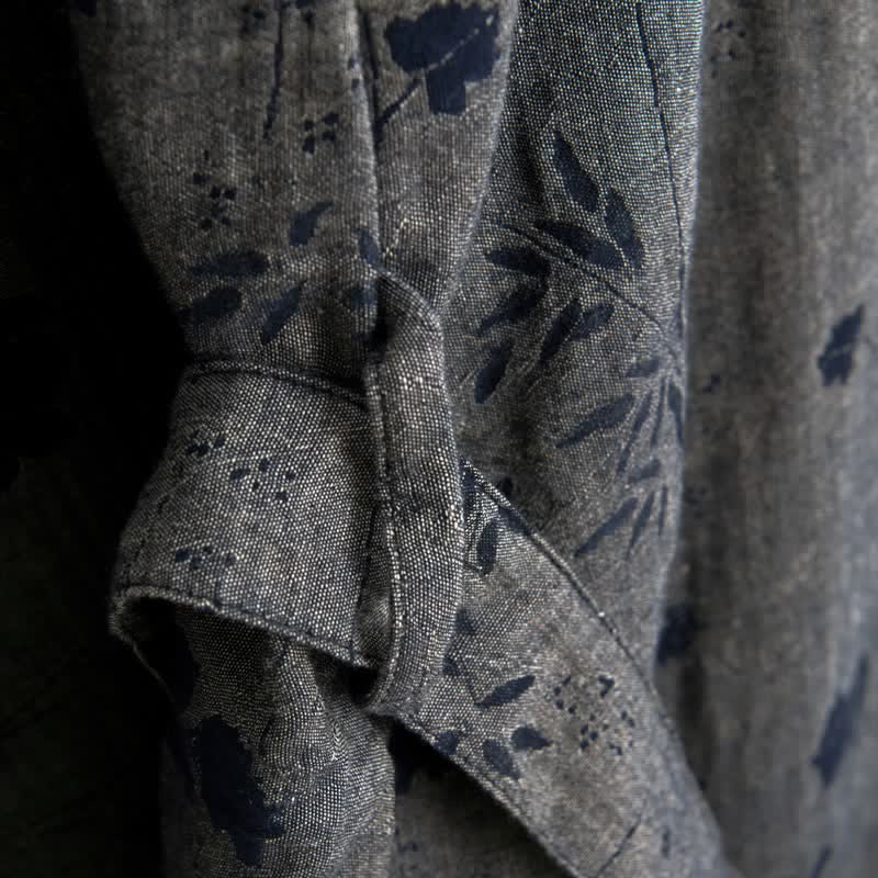 Kimono-Bademantel aus Bio-Baumwolle mit Gartenblumenmuster - image 28