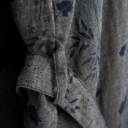 Kimono-Bademantel aus Bio-Baumwolle mit Gartenblumenmuster - image 28