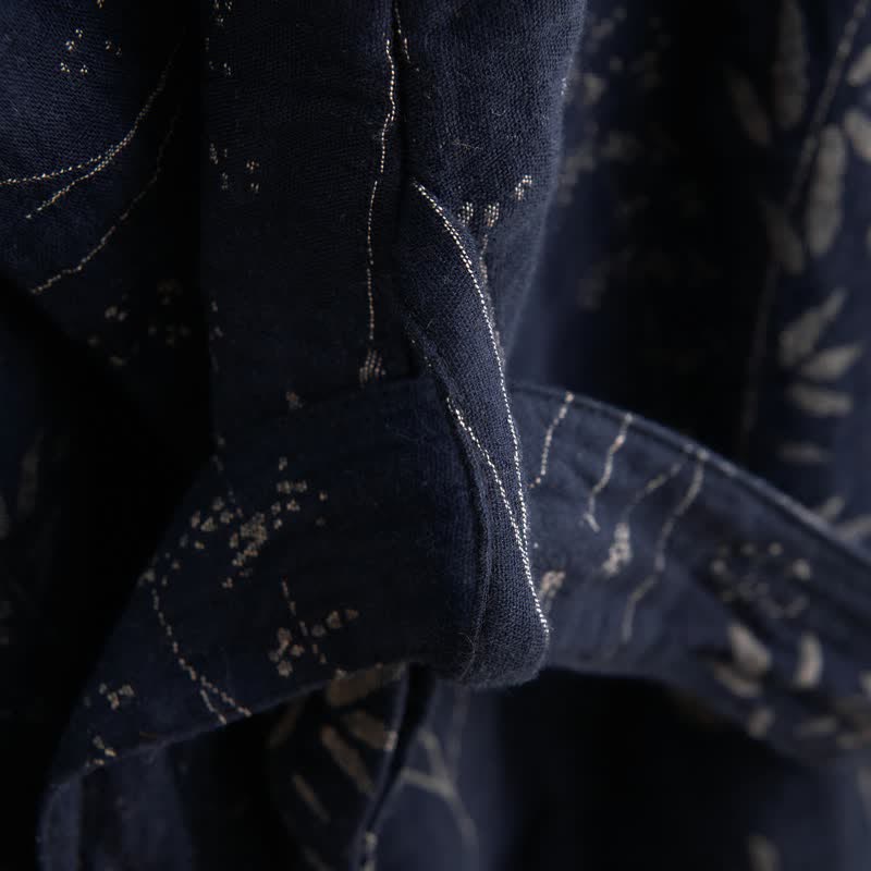 Kimono-Bademantel aus Bio-Baumwolle mit Gartenblumenmuster - image 6
