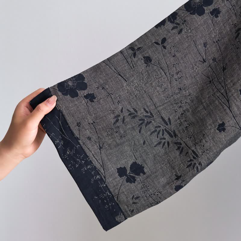 Kimono-Bademantel aus Bio-Baumwolle mit Gartenblumenmuster - image 26