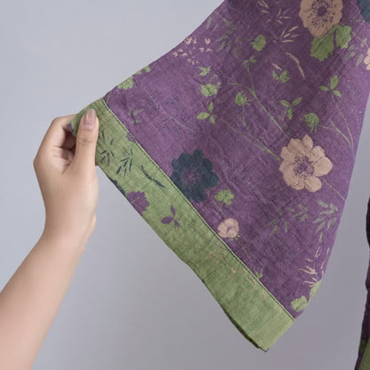 Kimono-Bademantel aus Bio-Baumwolle mit Gartenblumenmuster - image 2