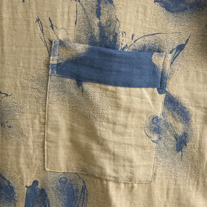 Kimono-Bademantel aus Bio-Baumwolle mit Aquarellblumenmuster - image 18