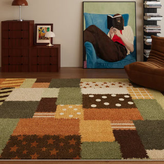 Patchwork-Teppich mit Sternen- und Punktmuster - 200cm×300cm - image 0