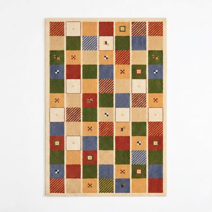 Bunter Patchwork-Teppich mit Karomuster - image 4