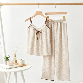 Beige Lounge-Set mit Schleifendetails - image 0