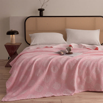 Orientalische Ruyi Cloud Jacquard 3-lagige Gaze-Steppdecke - Rosa - Königin - image 4
