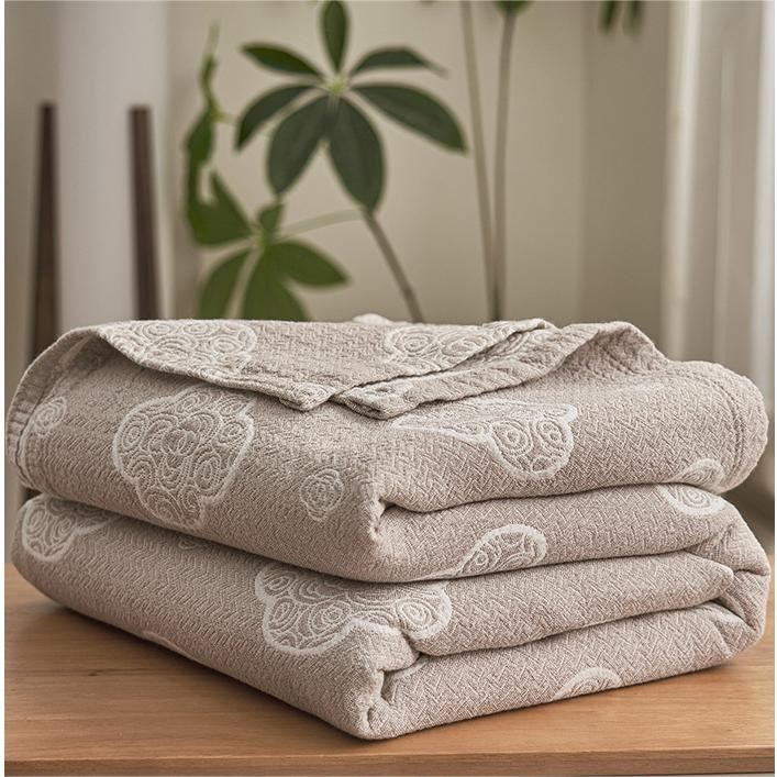 Orientalische Ruyi Cloud Jacquard 3-lagige Gaze-Steppdecke - image 2