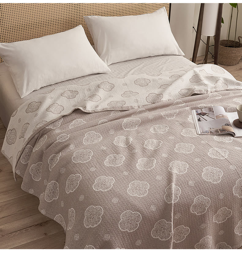Orientalische Ruyi Cloud Jacquard 3-lagige Gaze-Steppdecke - image 1