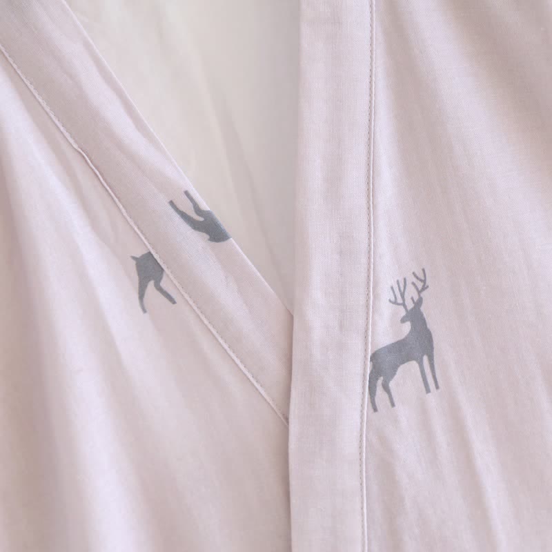 Partner-Loungewear-Set aus Baumwolle mit Hirschmotiv - image 5