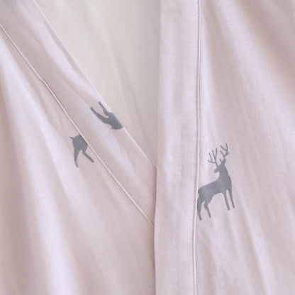 Partner-Loungewear-Set aus Baumwolle mit Hirschmotiv - image 5