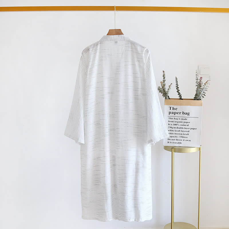 Unisex Kimono-Bademantel aus Baumwollgaze - image 4