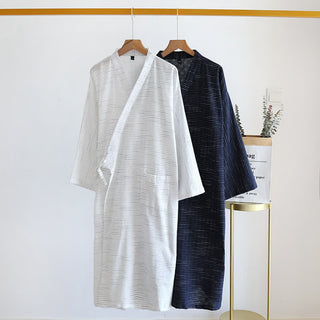 Unisex Kimono-Bademantel aus Baumwollgaze - image 0