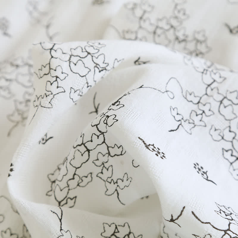 Unisex Kimono-Bademantel aus Baumwolle mit Blumenmuster - image 8