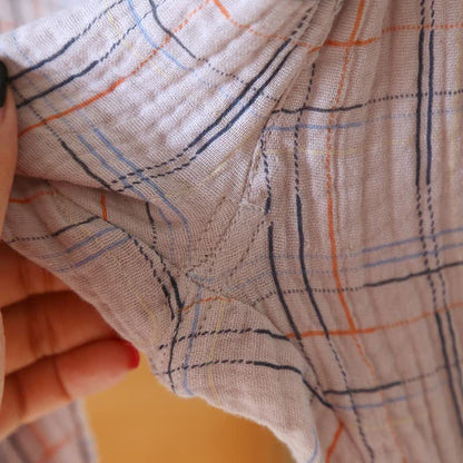 Bunte, gestreifte und karierte Baumwoll-Pyjamas - image 24