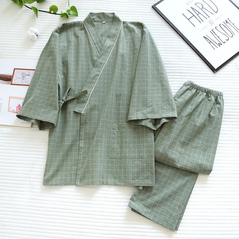 Partner-Pyjamas aus Baumwolle im Kimono-Stil - image 10