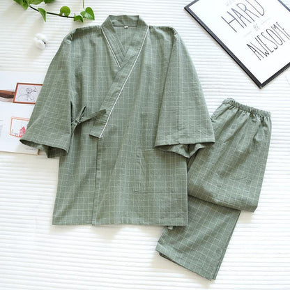 Partner-Pyjamas aus Baumwolle im Kimono-Stil - image 10