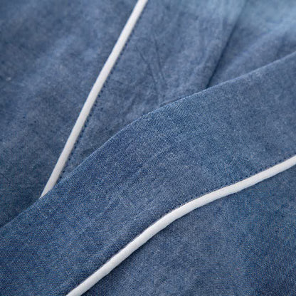 Unisex-Pyjama aus einfarbiger Baumwolle mit kurzen Ärmeln - image 10