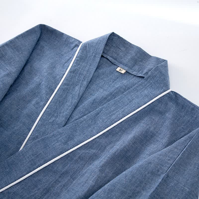 Unisex-Pyjama aus einfarbiger Baumwolle mit kurzen Ärmeln - image 9