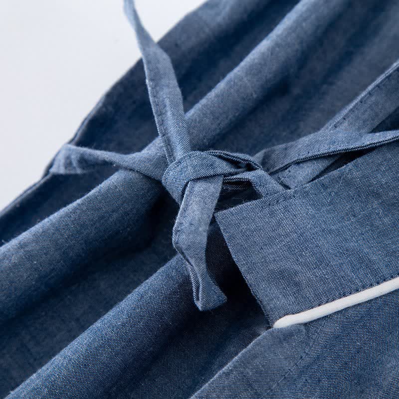 Unisex-Pyjama aus einfarbiger Baumwolle mit kurzen Ärmeln - image 12