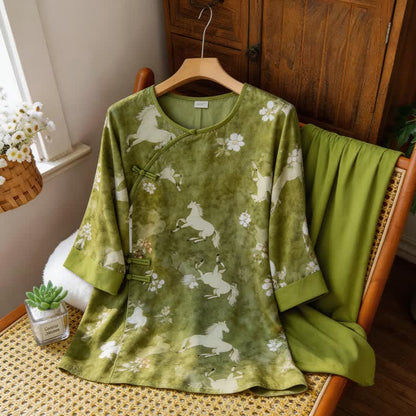 Loungewear-Set mit Pferdeprint im orientalischen Stil - image 8