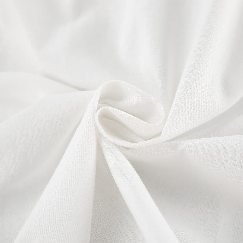 Weißes Baumwoll-Loungewear-Kleid mit Bindekragen - image 5